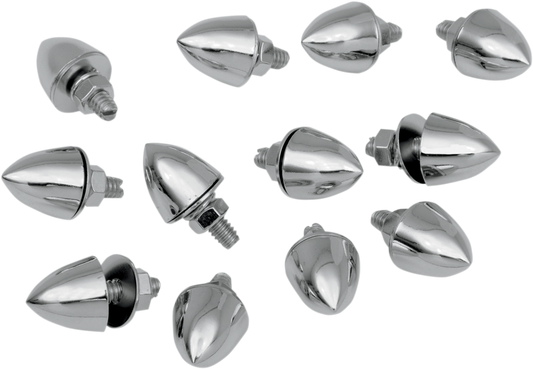 Fijadores con forma de bala cromo