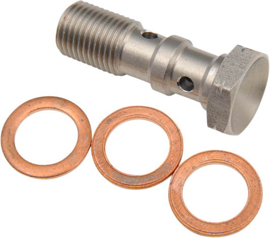 Banjo Bolt - 10 mm x 1 mm - Double - Stainless Steel