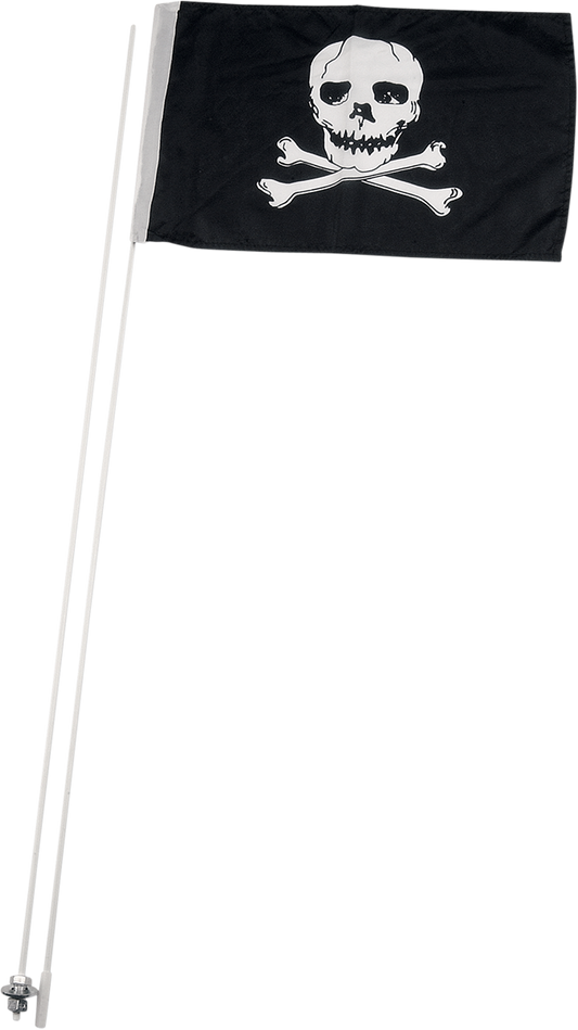 Flag Pole and Mount - With 12' X 19" Flag - Pirate - 5 Pack