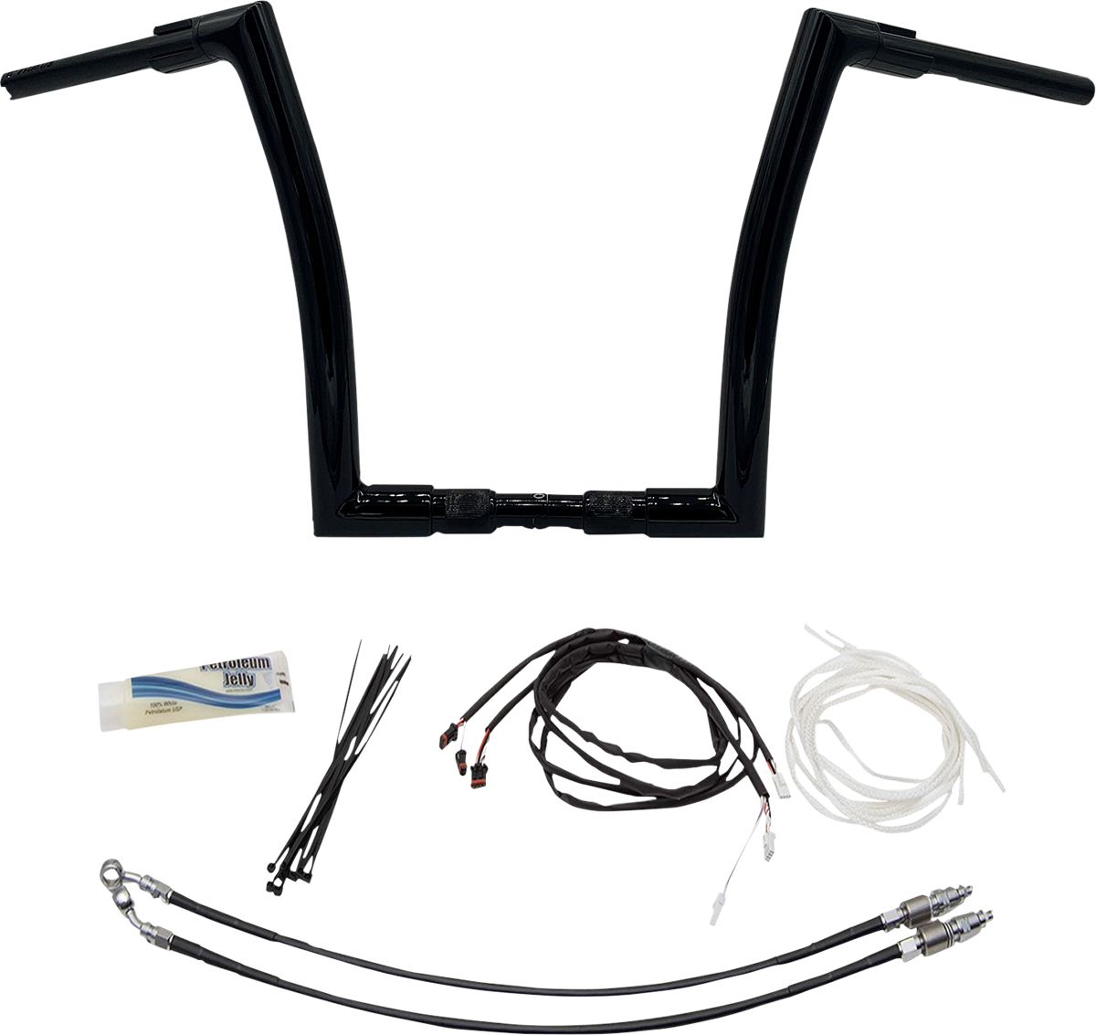 14" Black 1-1/2" Flat Top Handlebar Kit