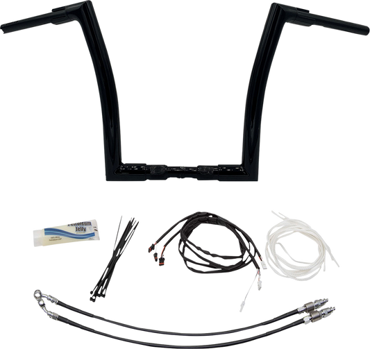 14" Black 1-1/2" Flat Top Handlebar Kit