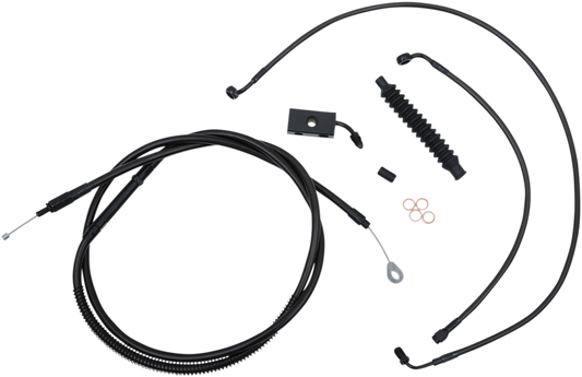 Handlebar Cable/Brake Line Kit - 12" - 14" Ape Hanger Handlebars - Midnight