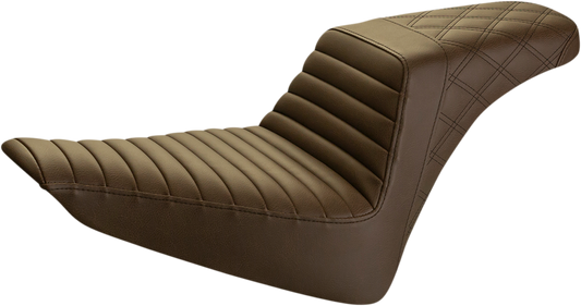 Step Up Seat - Tuck and Roll/Lattice Stitched - Brown23173