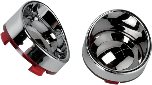 Visor-Style Bezel/Lenses - Red/Mirror