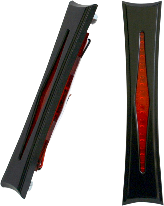 Bag Lights - Diamond - Red Lens - Black