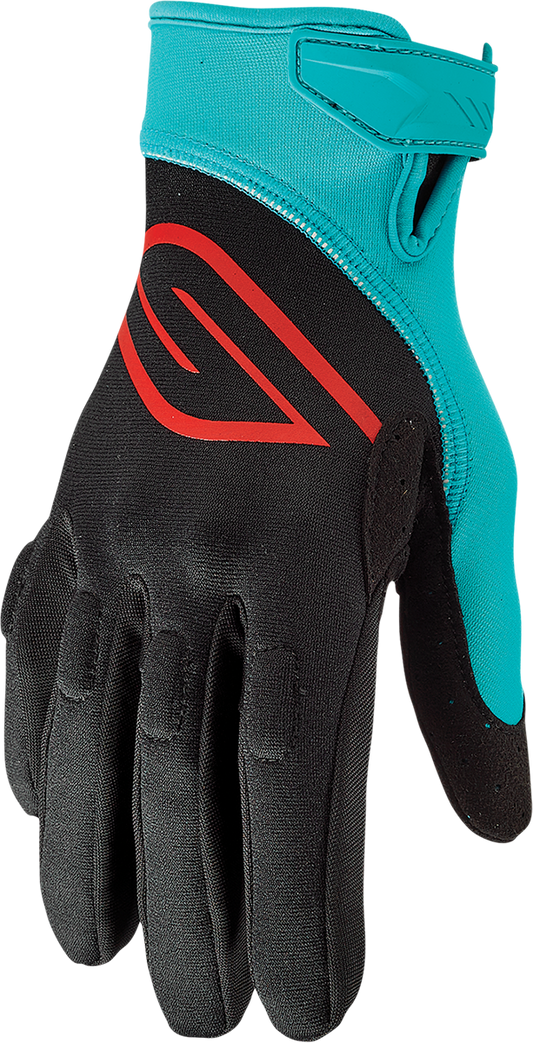 Circuit Gloves - Black/Aqua - 2XL
