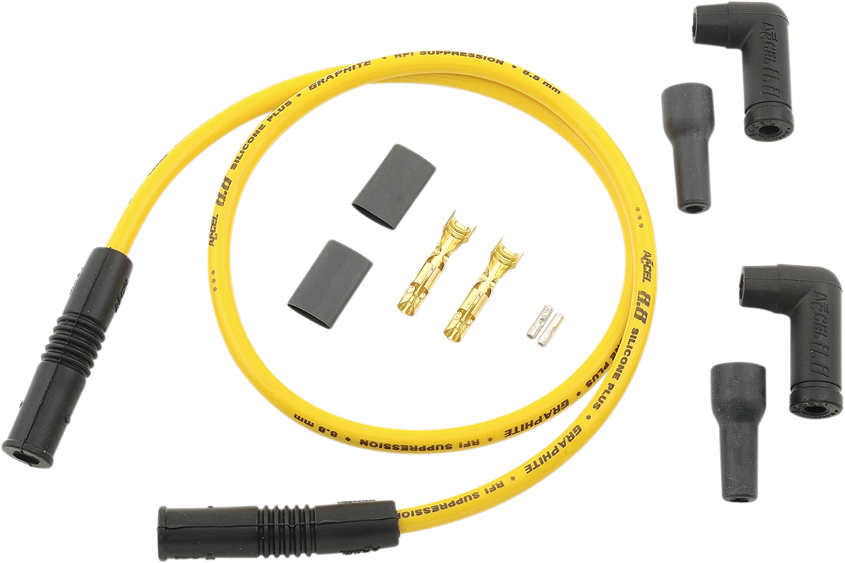 8.8 mm Universal Spark Plug Wires (2) - Variangle - Yellow