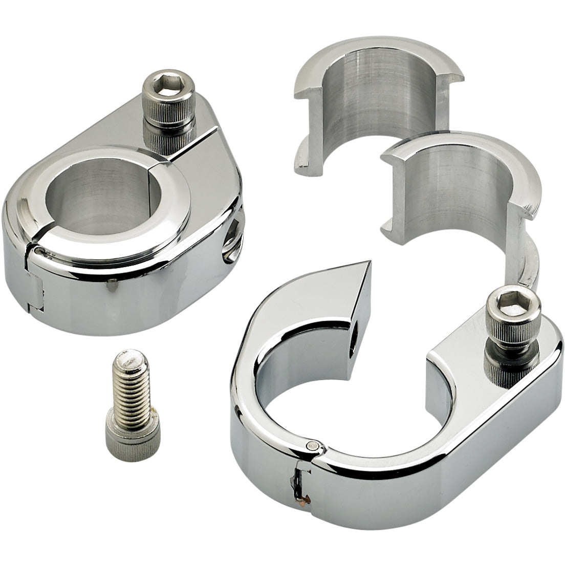 O/S Speed Clamps - Chrome - Straight