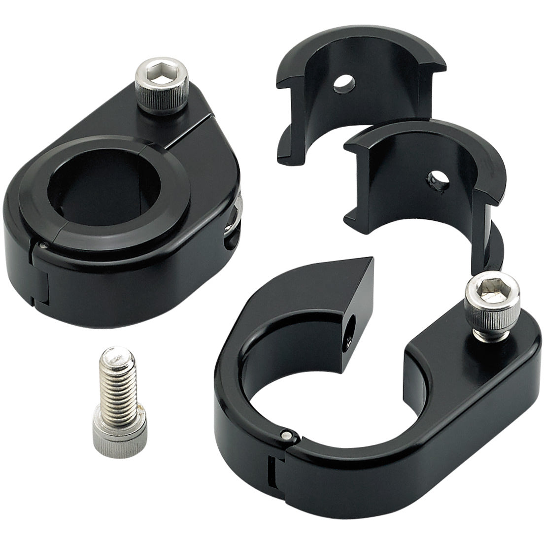O/S Speed Clamps - Black Electroplated - Straight