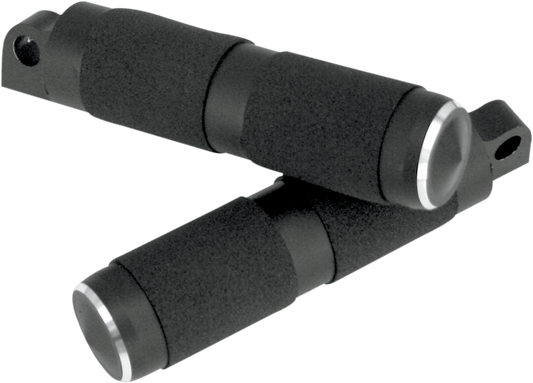 Male Footpegs - Black - With Rubber