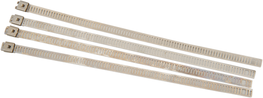 Exhaust Wrap Clamps - Silver - 4 Pack