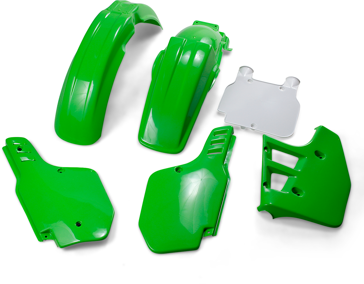 Replacement Body Kit - OEM Green/White -  KX125