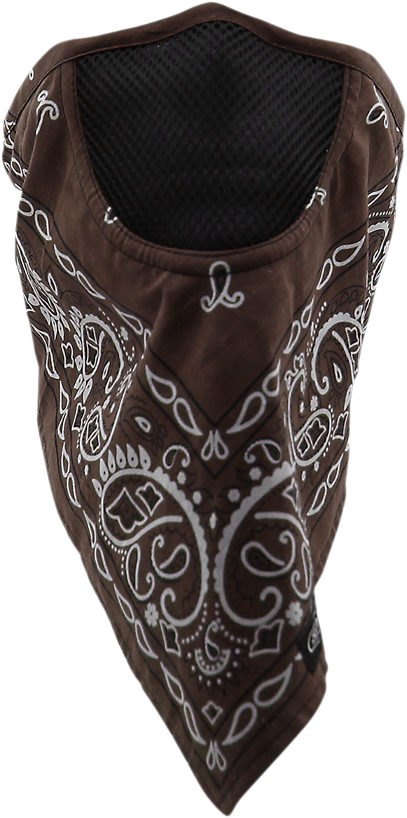 Face Mask - Facefit - Brown Paisley