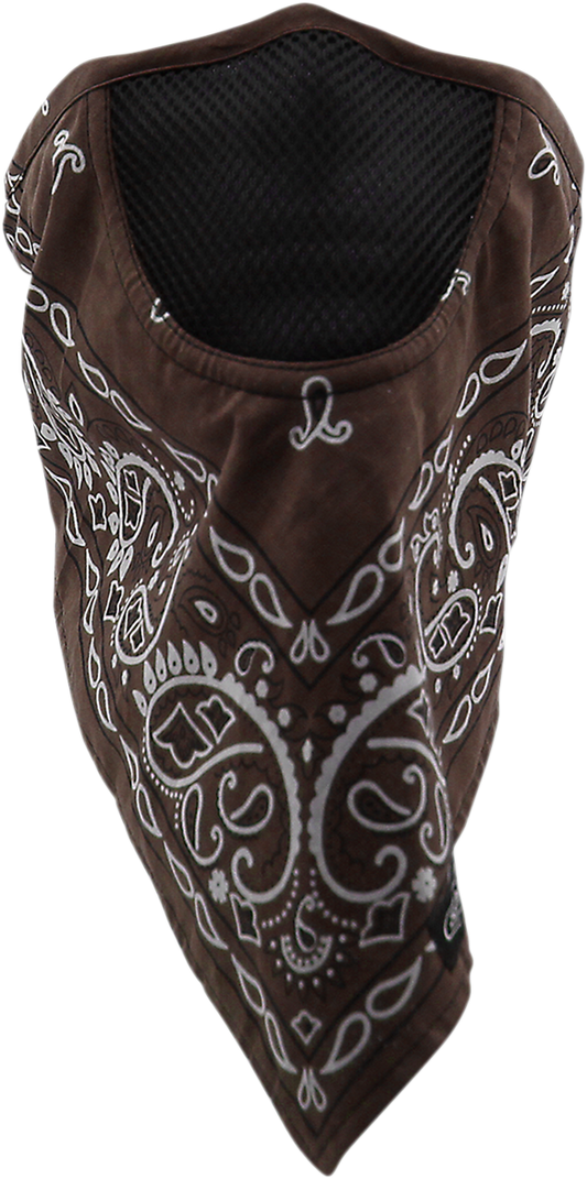 Face Mask - Facefit - Brown Paisley