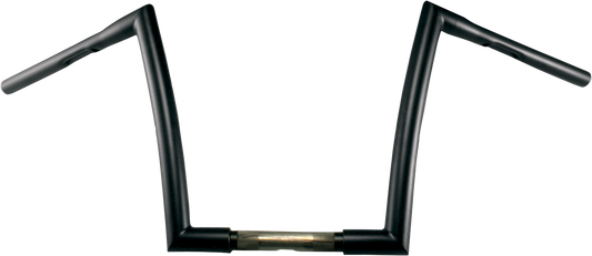 Flat Black 1-1/4" Strip Handlebar With 12" Rise