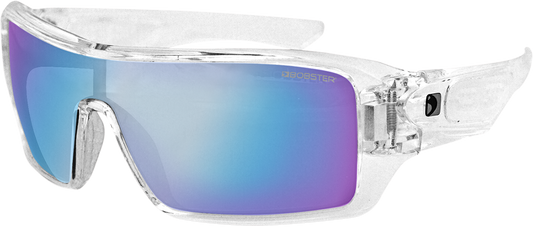 Paragon Sunglasses - Gloss Clear - Blue Mirror