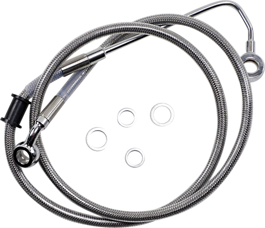 Brake Line - 15-17 Softail - Stainless Steel +10"