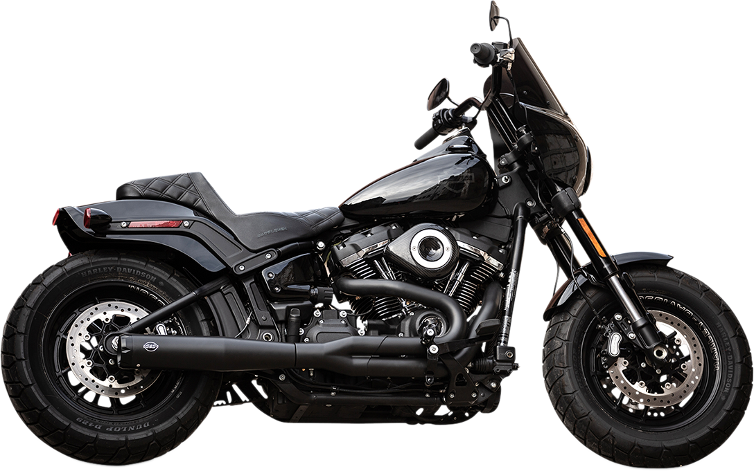 2:1 Exhaust for Softail - Black