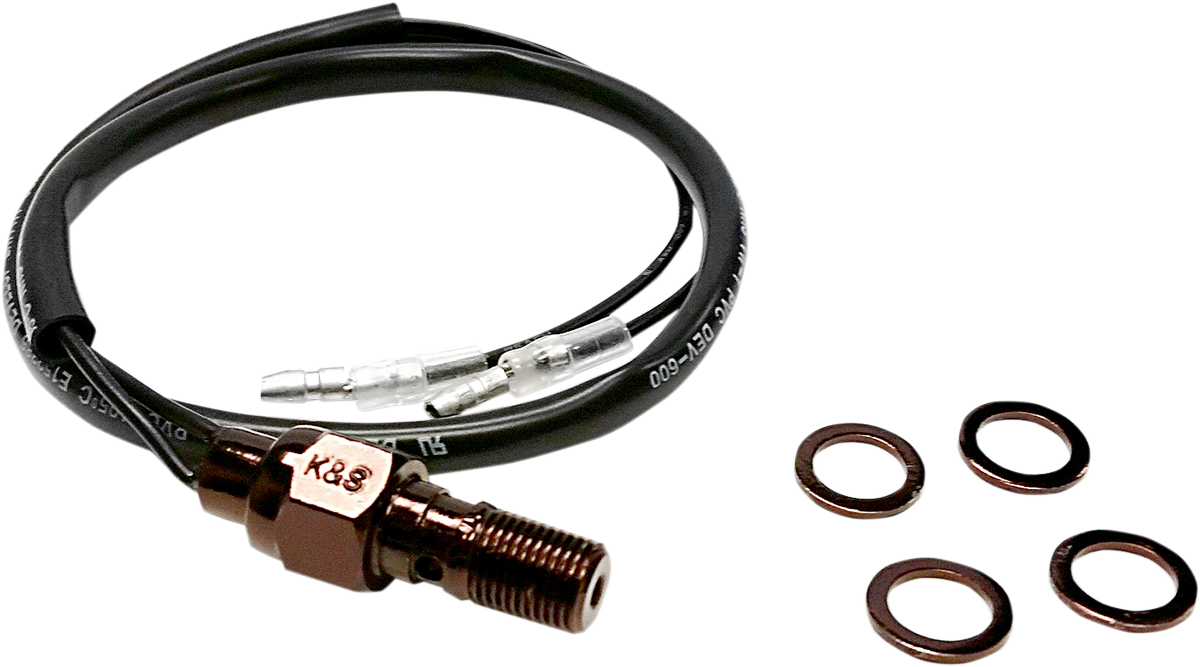 Hydraulic Brake Light Switch - 1.25 mm - Black