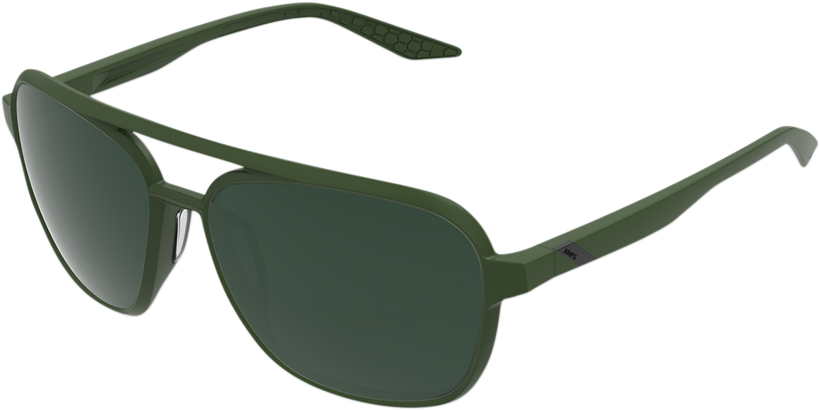 Kasia Aviator Sunglasses - Round - Green - Gray Green