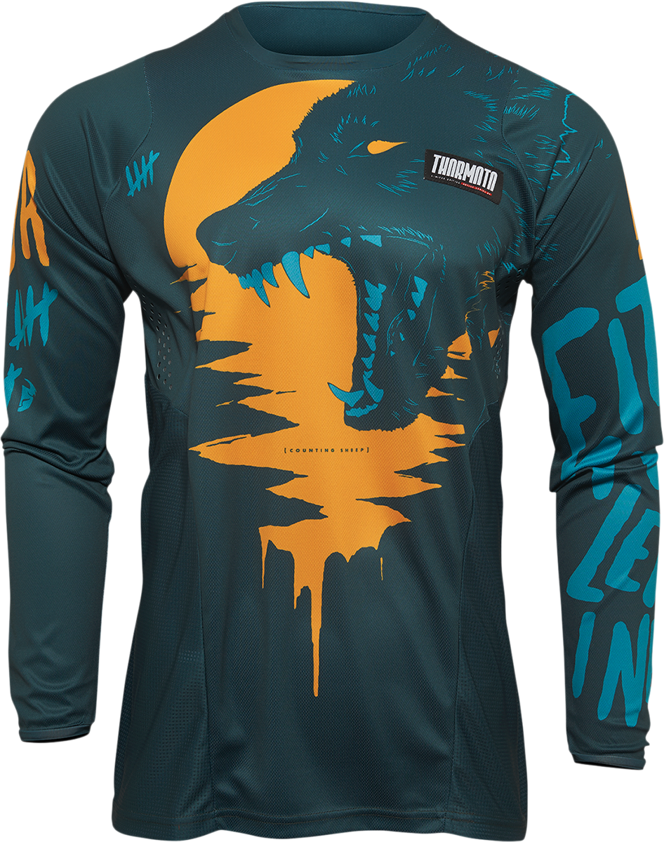 Youth Pulse Counting Sheep Jersey - Teal/Tangerine - XL