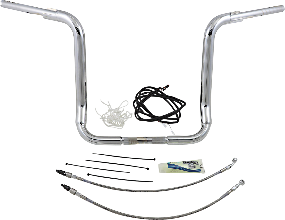 16" Chrome 1-1/2" Rounded Top Handlebar Kit13490