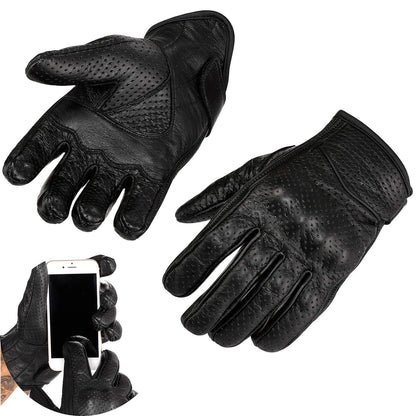 Guantes Viking Cycle piel perforada, para Hombre Touch Screen - OutletHarley
