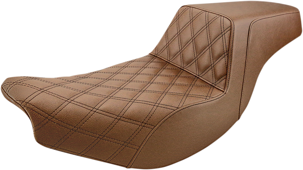 Step Up Seat - Driver Lattice Stitched - Brown