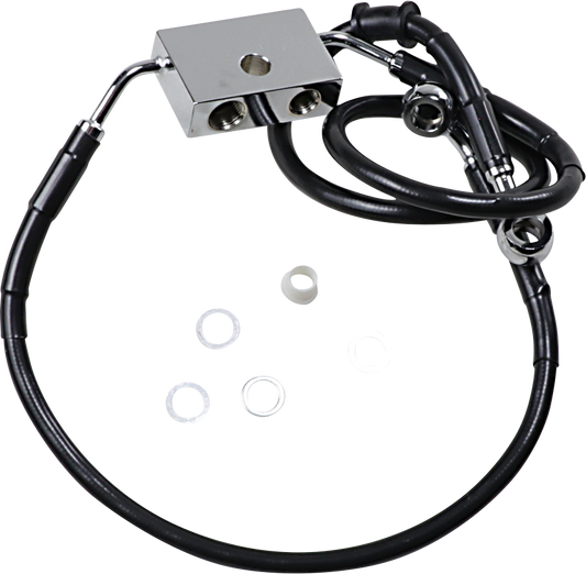 Front Brake Line - XL - Black +6"