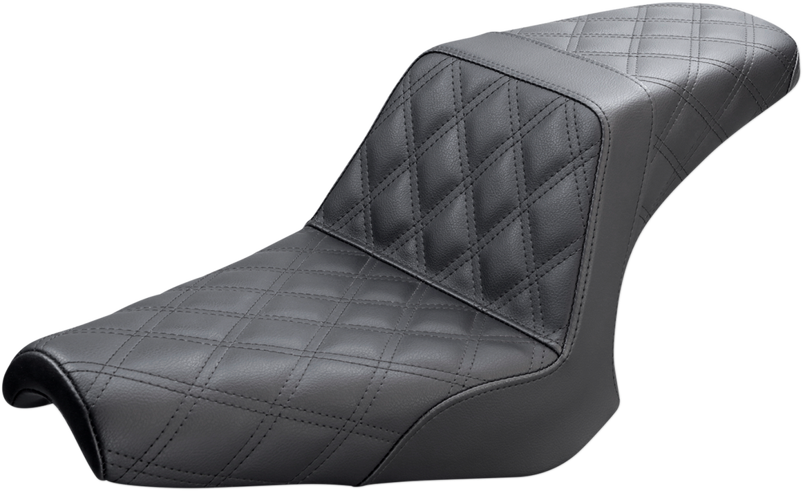 Step Up Seat - Lattice Stitched - Black