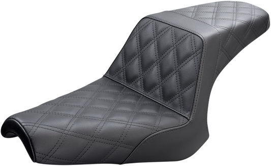 Step Up Seat - Lattice Stitched - Black