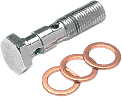 Banjo Bolt - 3/8"-24 - Double - Chrome