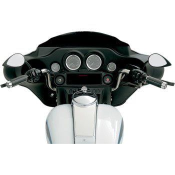 Mirror - Tear Drop - Black - Short Stem