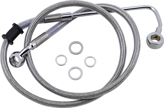 Brake Line - +6" - Stainless Steel - '15-'17 Softail