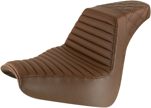 Step Up Seat - Tuck and Roll/Lattice Stitched - Brown81848