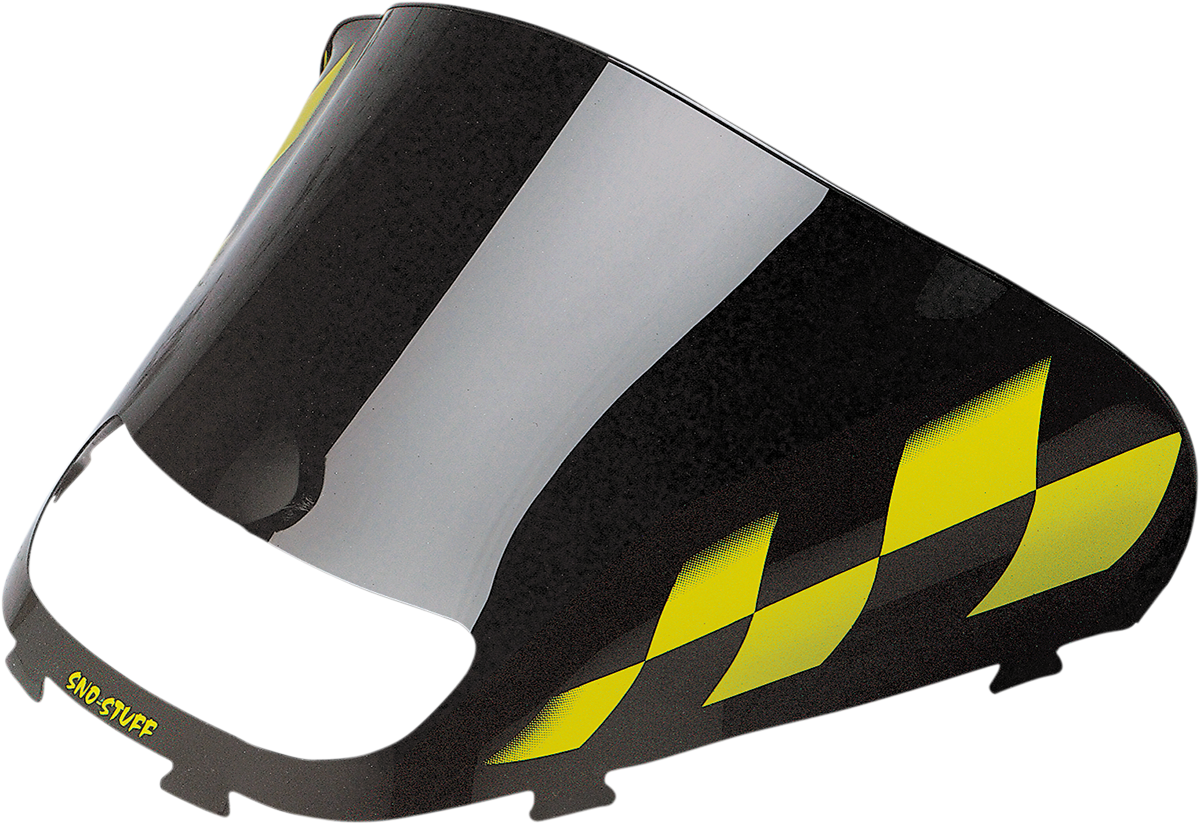 Windshield - Black/Yellow Checkered - Ski Doo