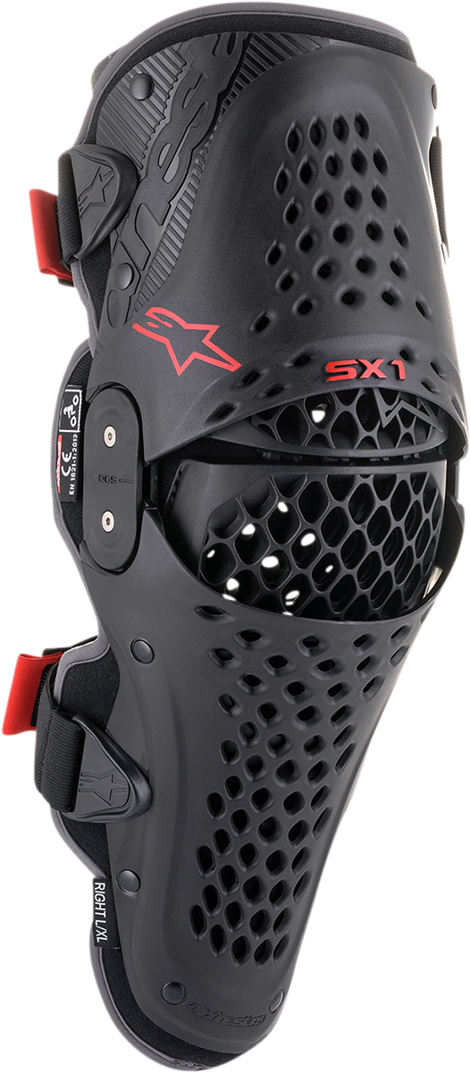 SX1 v2 Knee Guards - Black/Red - S/M