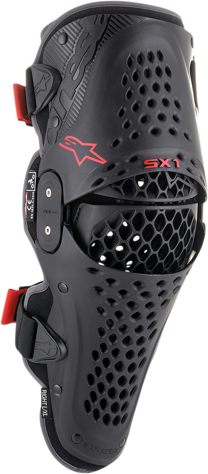 SX1 v2 Knee Guards - Black/Red - S/M