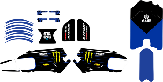 Graphics Kit for STACYC® Stability Cycles - Star Racing - Blue