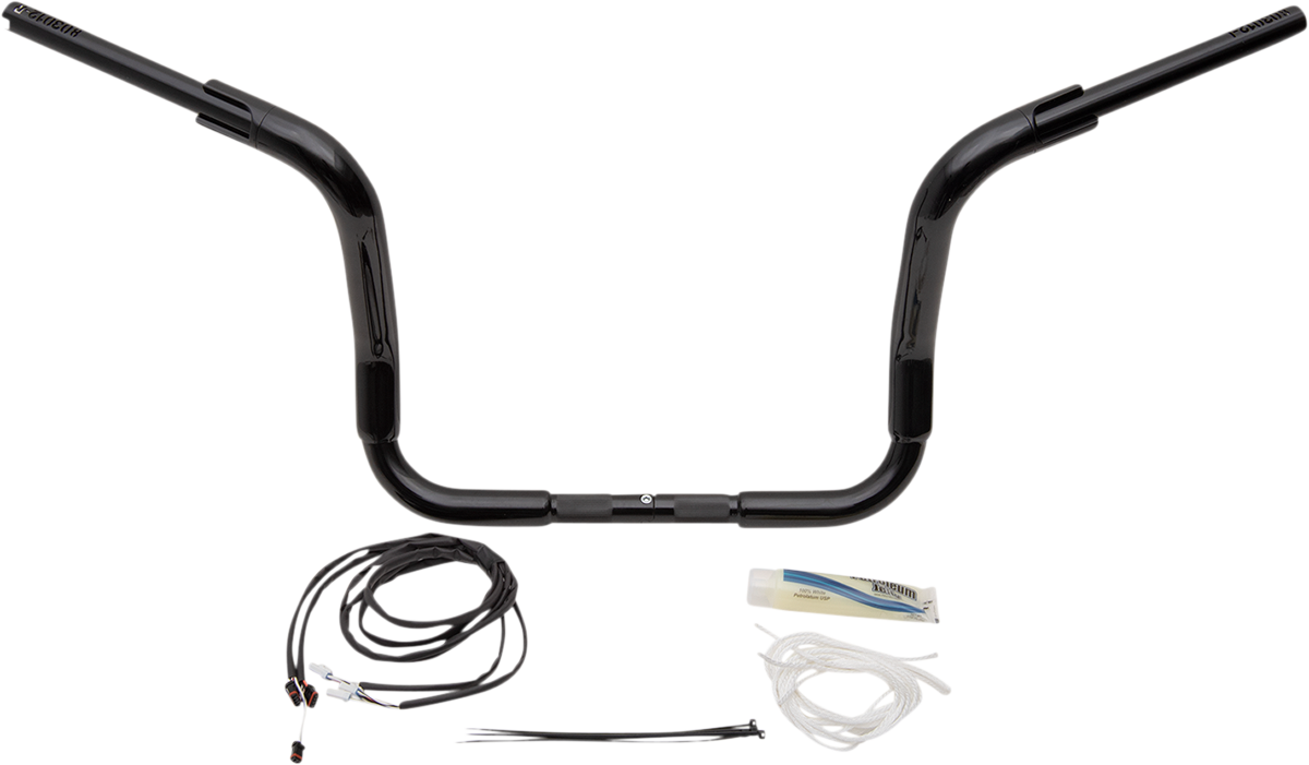 12" Black 1-1/2" Rounded Top Handlebar Kit488356087