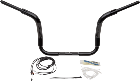 12" Black 1-1/2" Rounded Top Handlebar Kit488356087