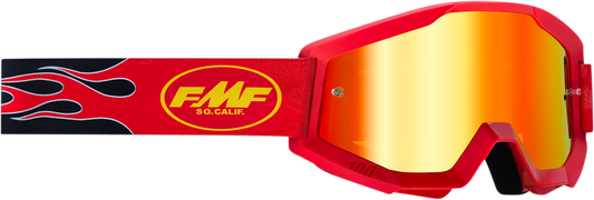 PowerCore Goggles - Flame - Red - Red Mirror