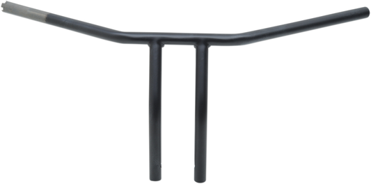 Flat Black 10" Drilled T-Bar Handlebar w/ Dimples for TBW