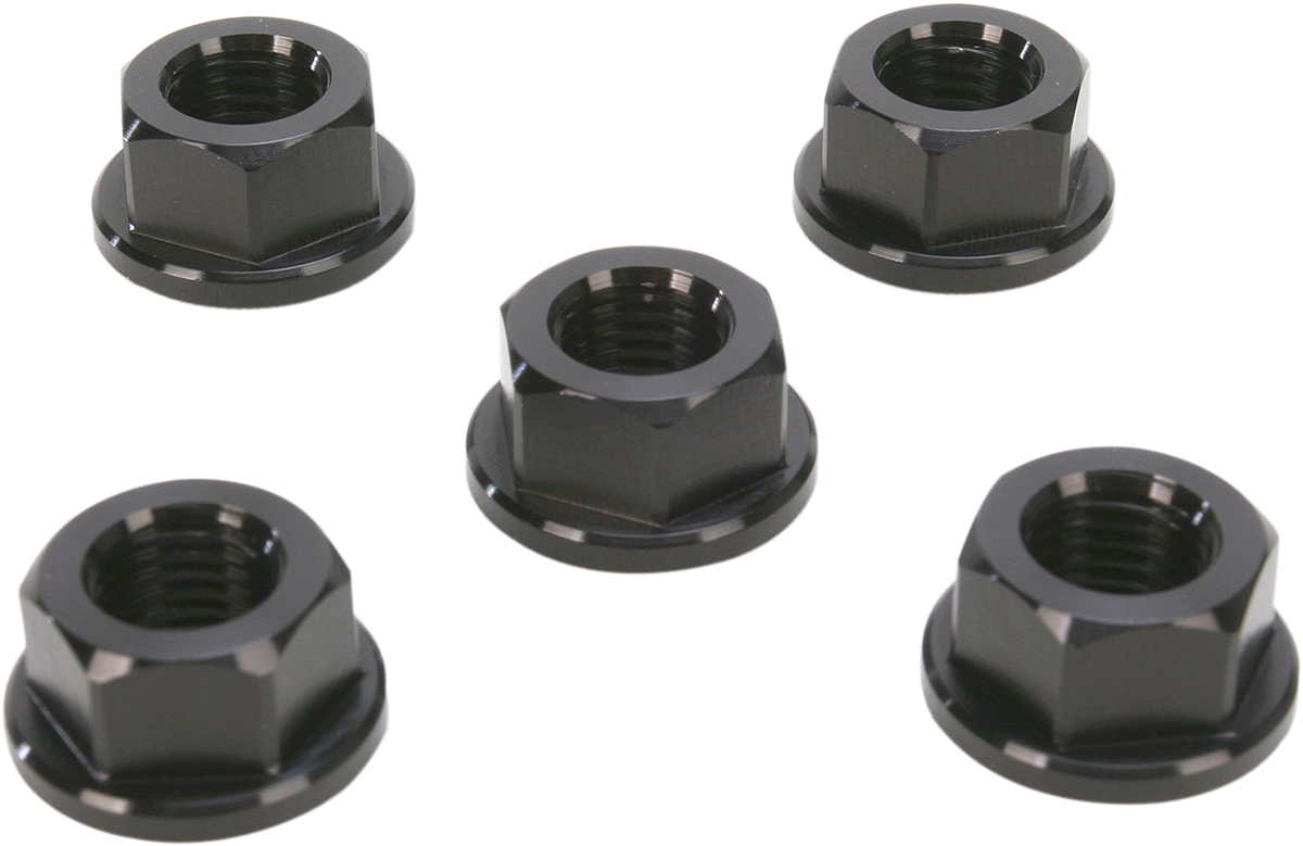 Aluminum Sprocket Nuts - Black - 10 mm x 1.25