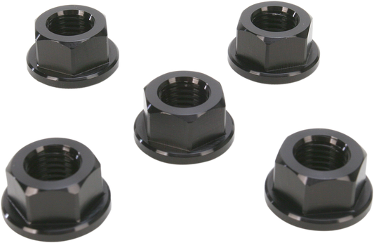 Aluminum Sprocket Nuts - Black - 10 mm x 1.25