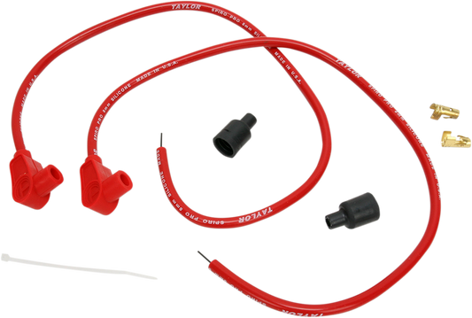 Universal Spark Plug Wire Kit - 90 degree - Red