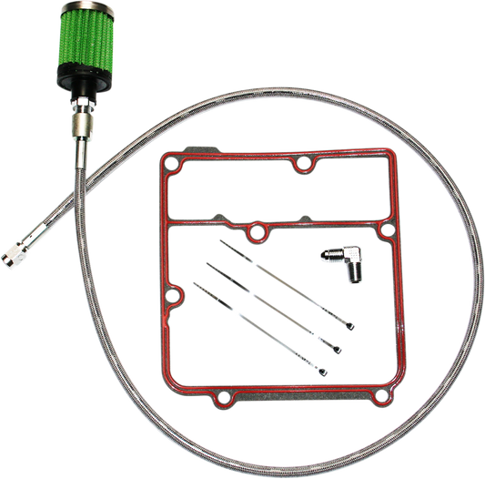 Oil Tank Breather Kit - Stainless - '99-'05