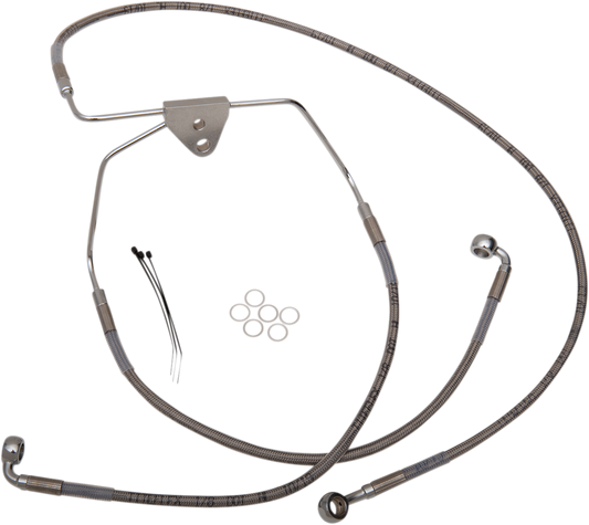 Brake Line - Front - +8" - Touring - Stainless Steel