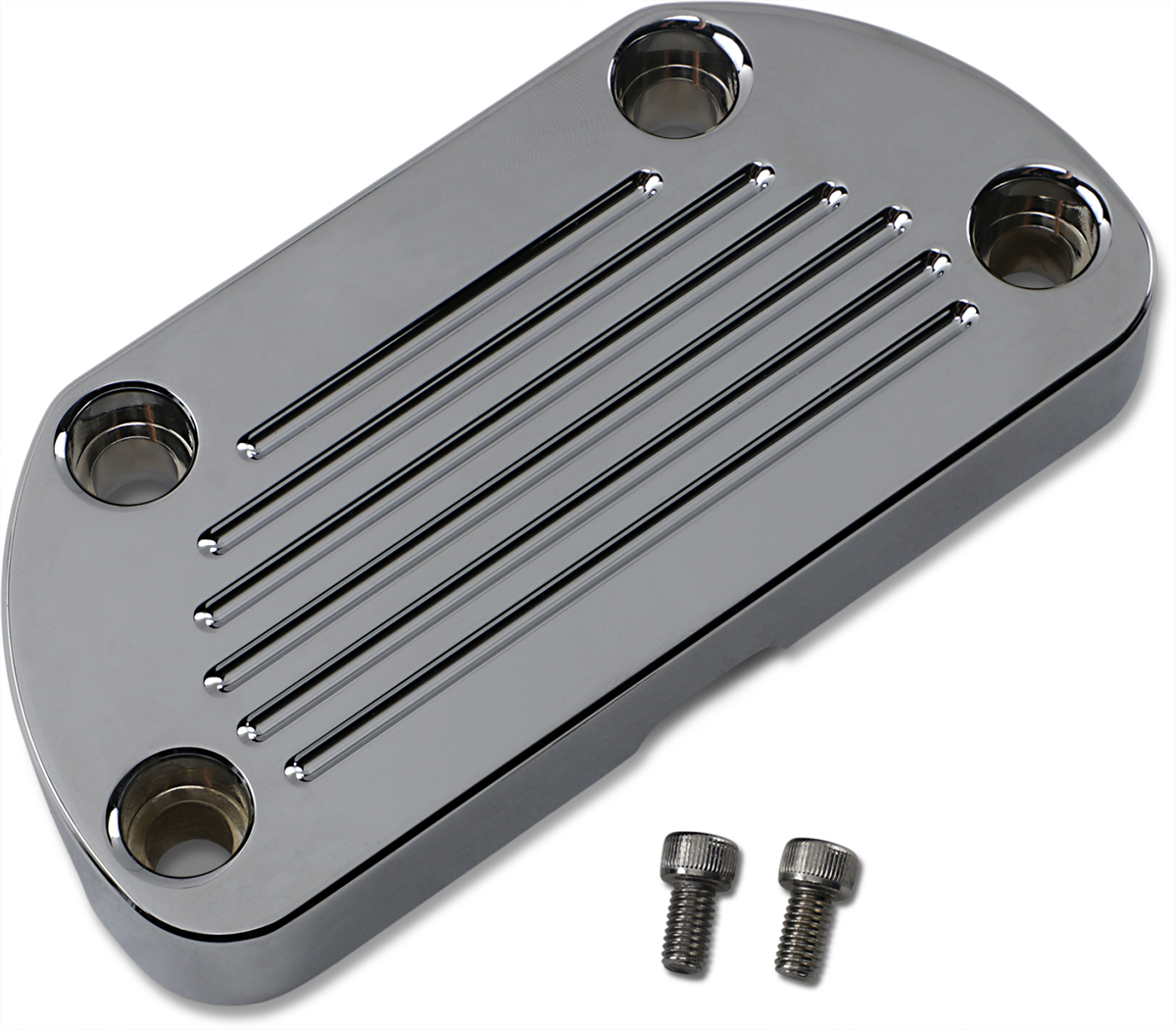 Chrome Flat 1" Handlebar Clamp Mount - For Pullback Risers