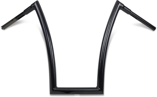 Gloss Black 1-1/2" Strip Handlebar with 20" Rise